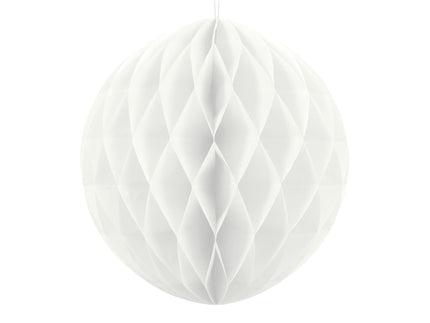 Boule blanche de 20 cm en nid d'abeille