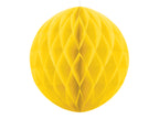 Boule jaune de 20 cm en nid d'abeille