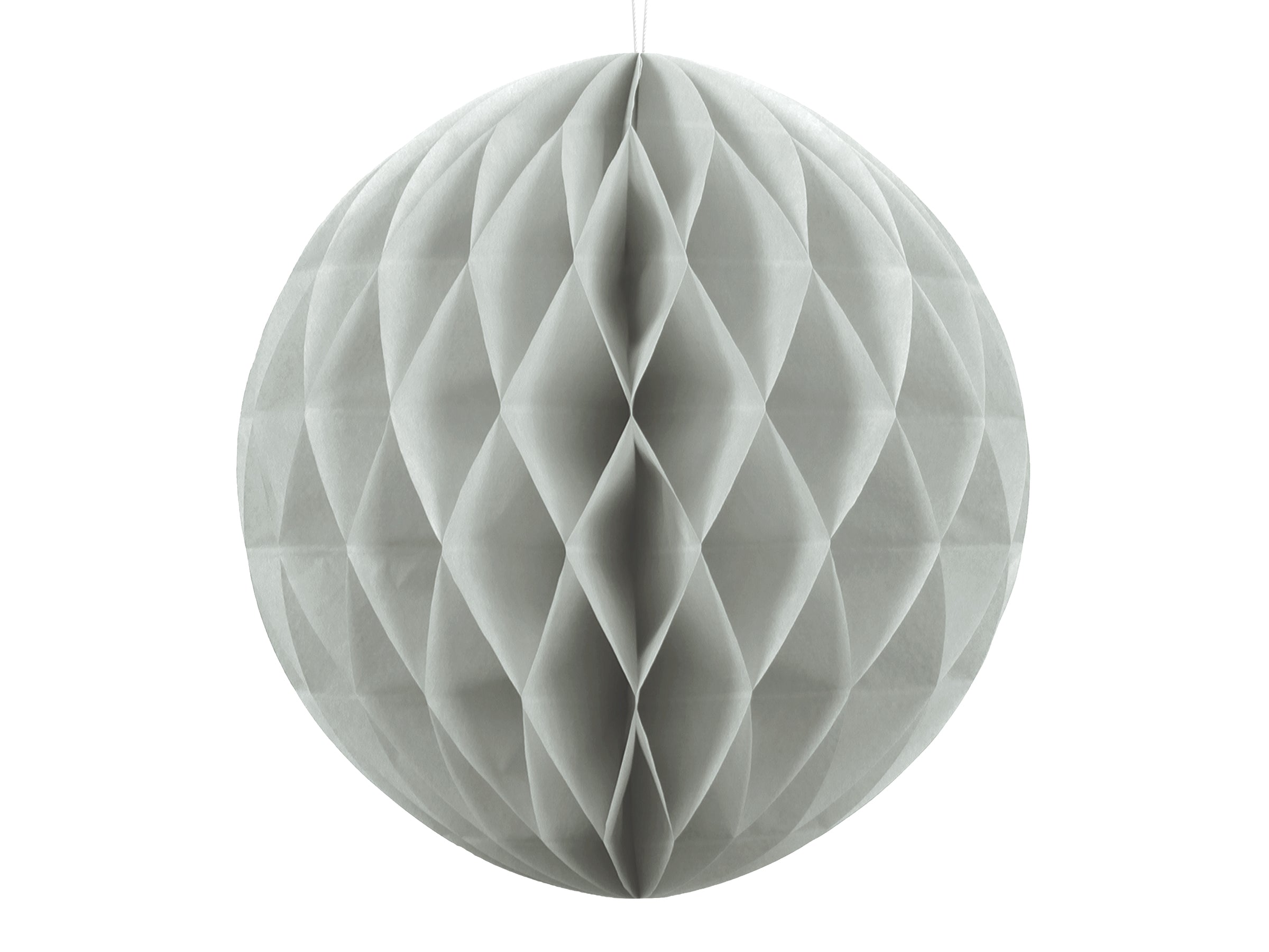Boule grise de 20 cm en nid d'abeille