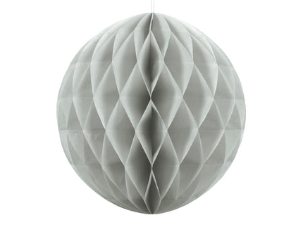 Boule grise de 20 cm en nid d'abeille
