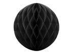 Boule noire de 40 cm en nid d'abeille
