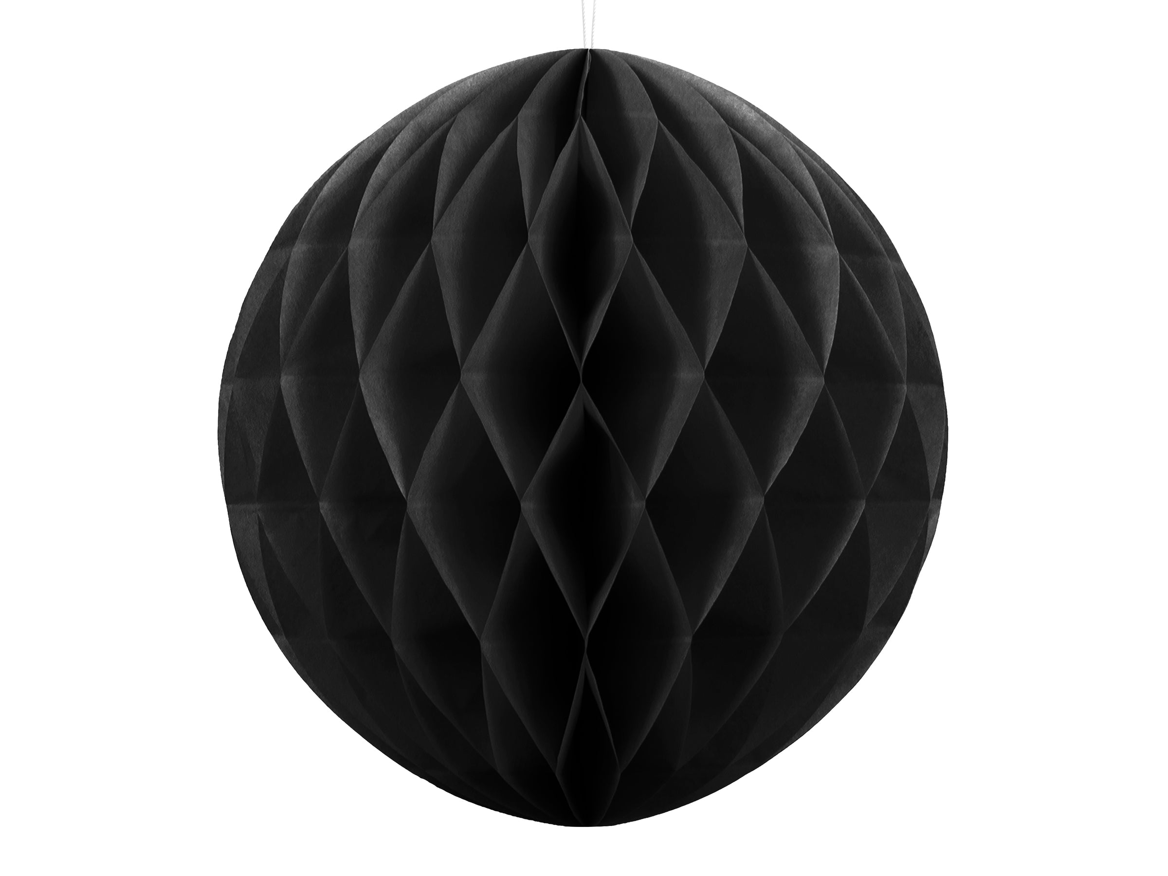 Boule noire de 40 cm en nid d'abeille