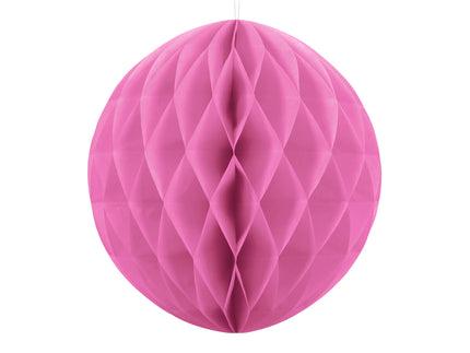Boule rose de 40 cm en nid d'abeille