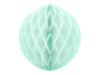 Boule verte menthe pastel de 40 cm en nid d'abeille