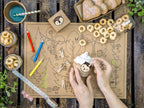 20 pinces décoratives de 3 cm en bois