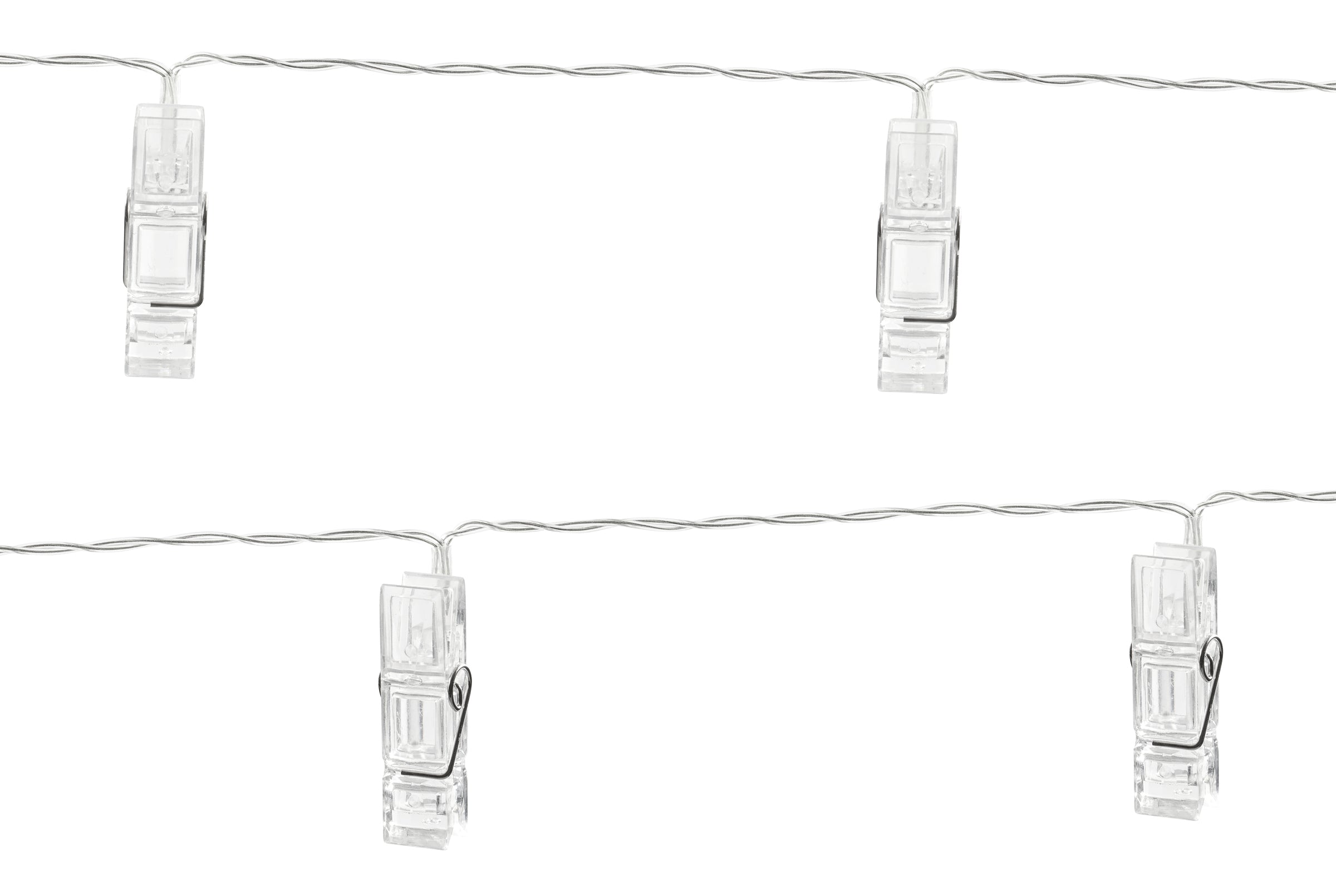 Guirlande lumière LED avec pinces de 1,4 m