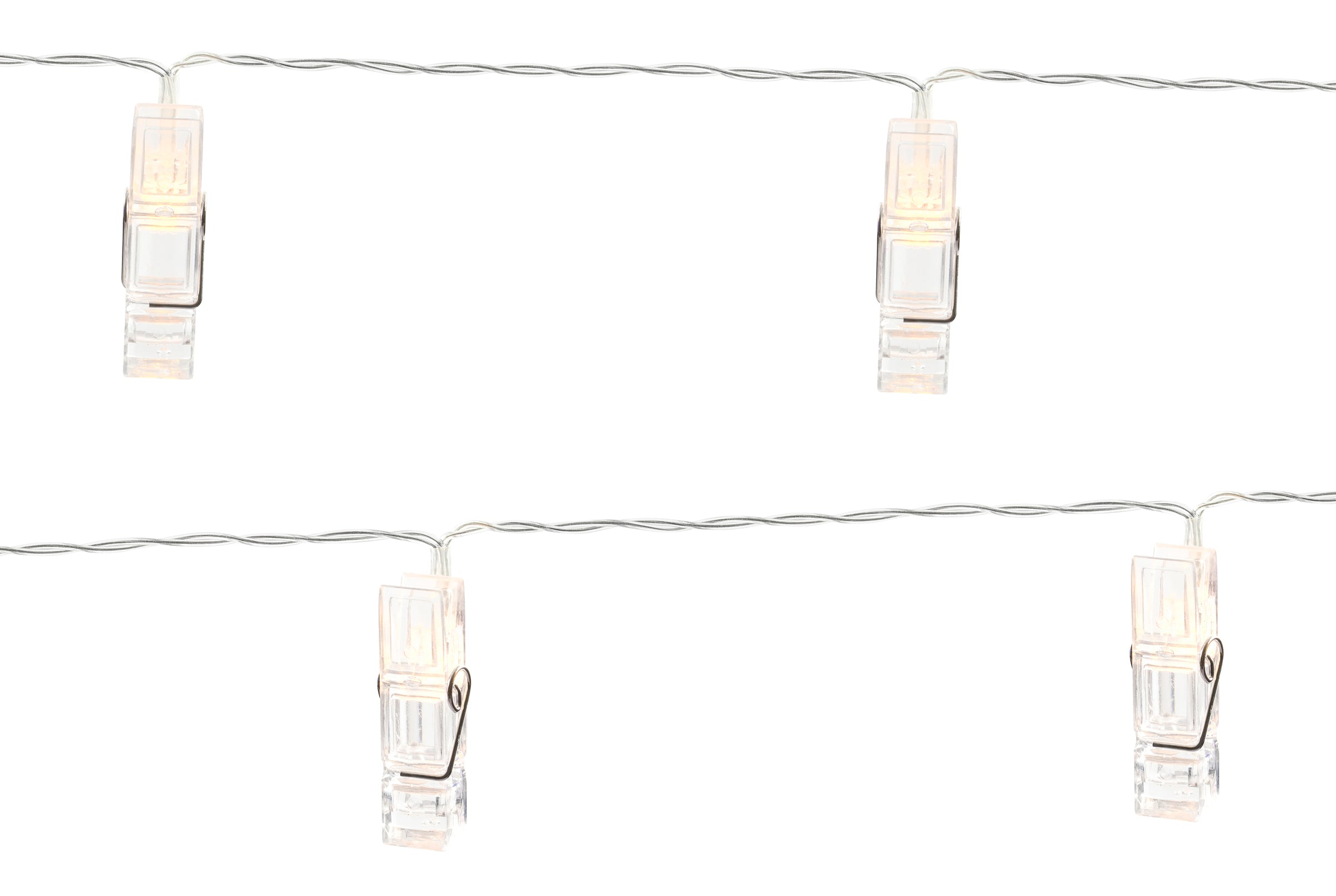 Guirlande lumière LED avec pinces de 1,4 m