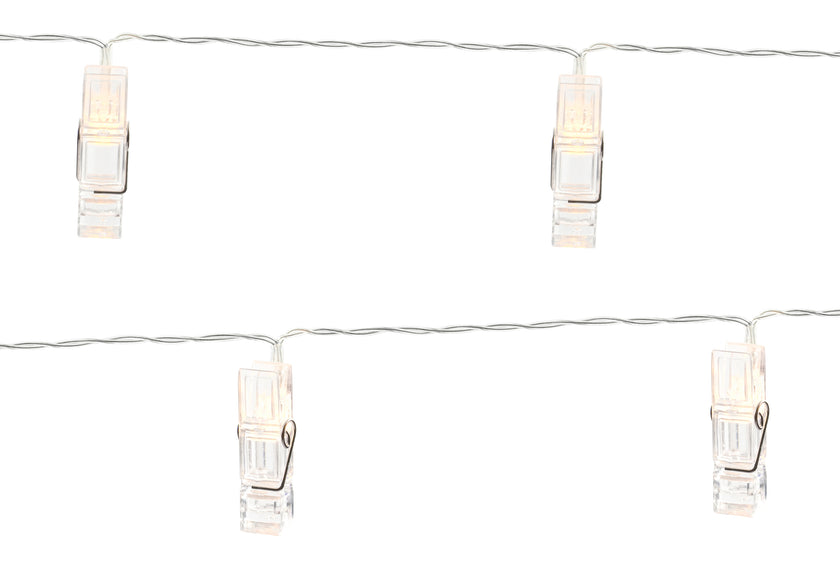 Guirlande lumière LED avec pinces de 1,4 m