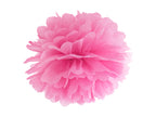 Pompon rose de 25 cm en papier