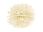 Pompon beige de 35 cm en papier