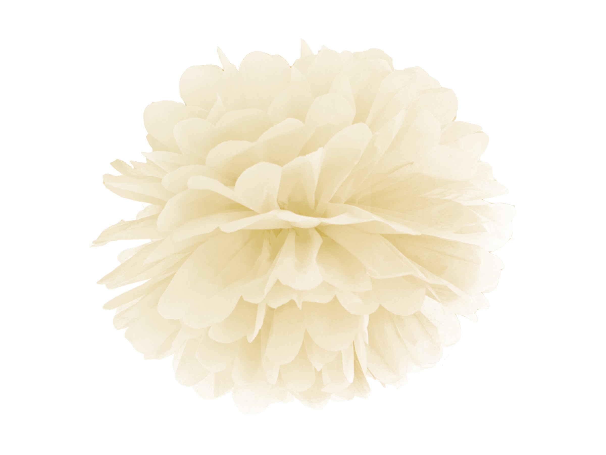 Pompon beige de 35 cm en papier