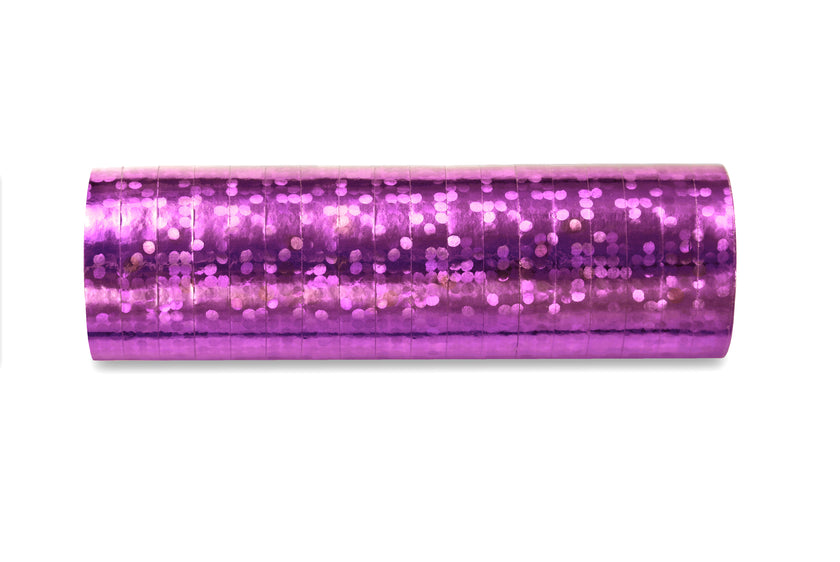 18 serpentins hologramme violet