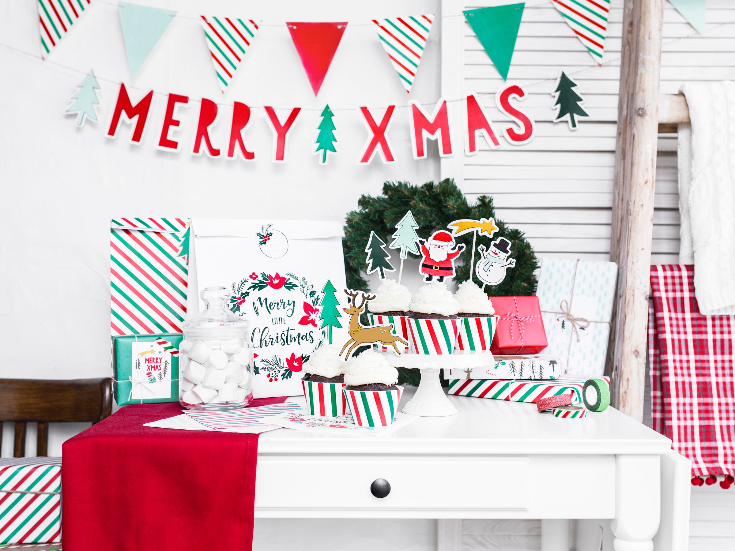 3 sachets cadeaux en papier Kraft 