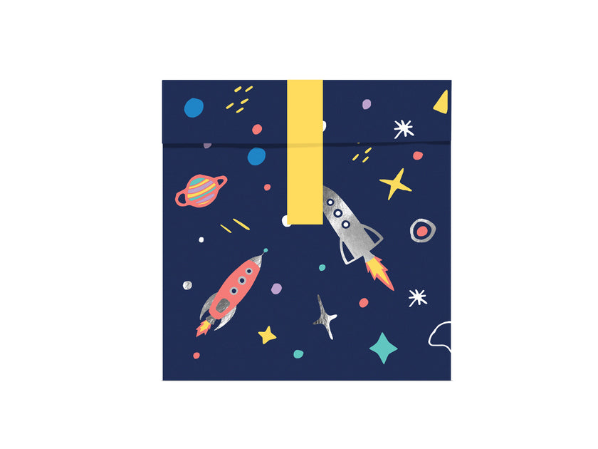 6 sachets à motifs multicolores de l'espace en papier - Space Party