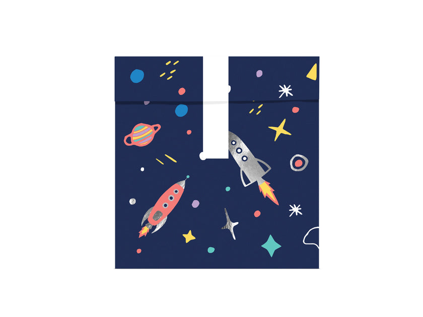 6 sachets à motifs multicolores de l'espace en papier - Space Party