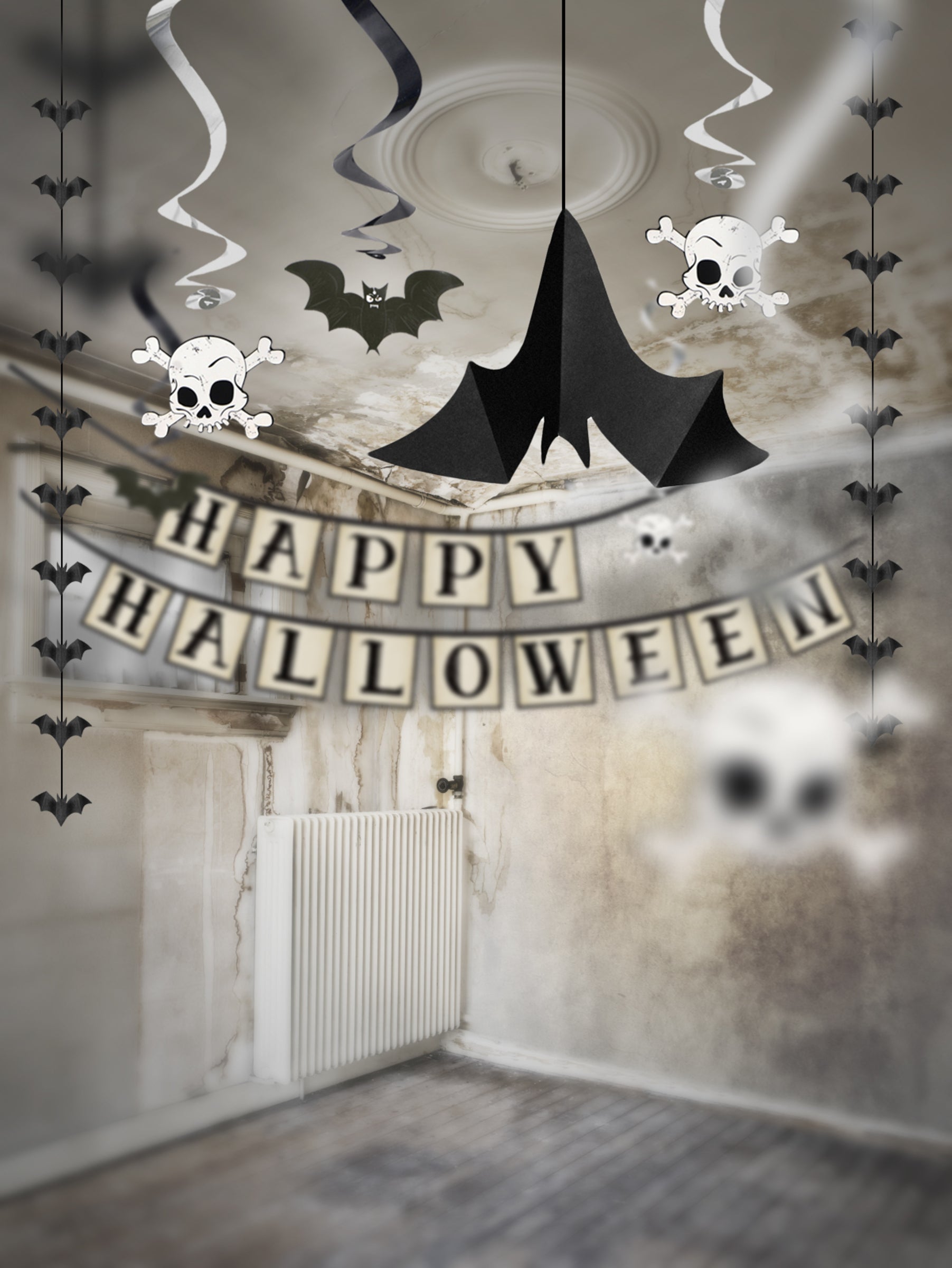 3 décorations à suspendre chauve-souris - Halloween