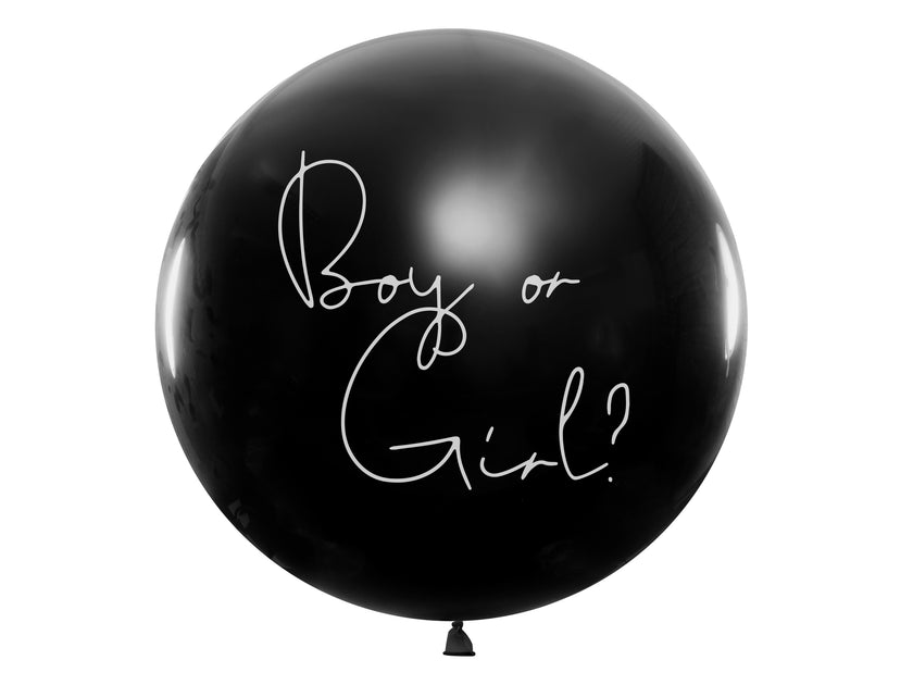 Ballon en latex avec confettis rose 