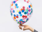 6 ballons en latex avec confettis de couleurs (30 cm)