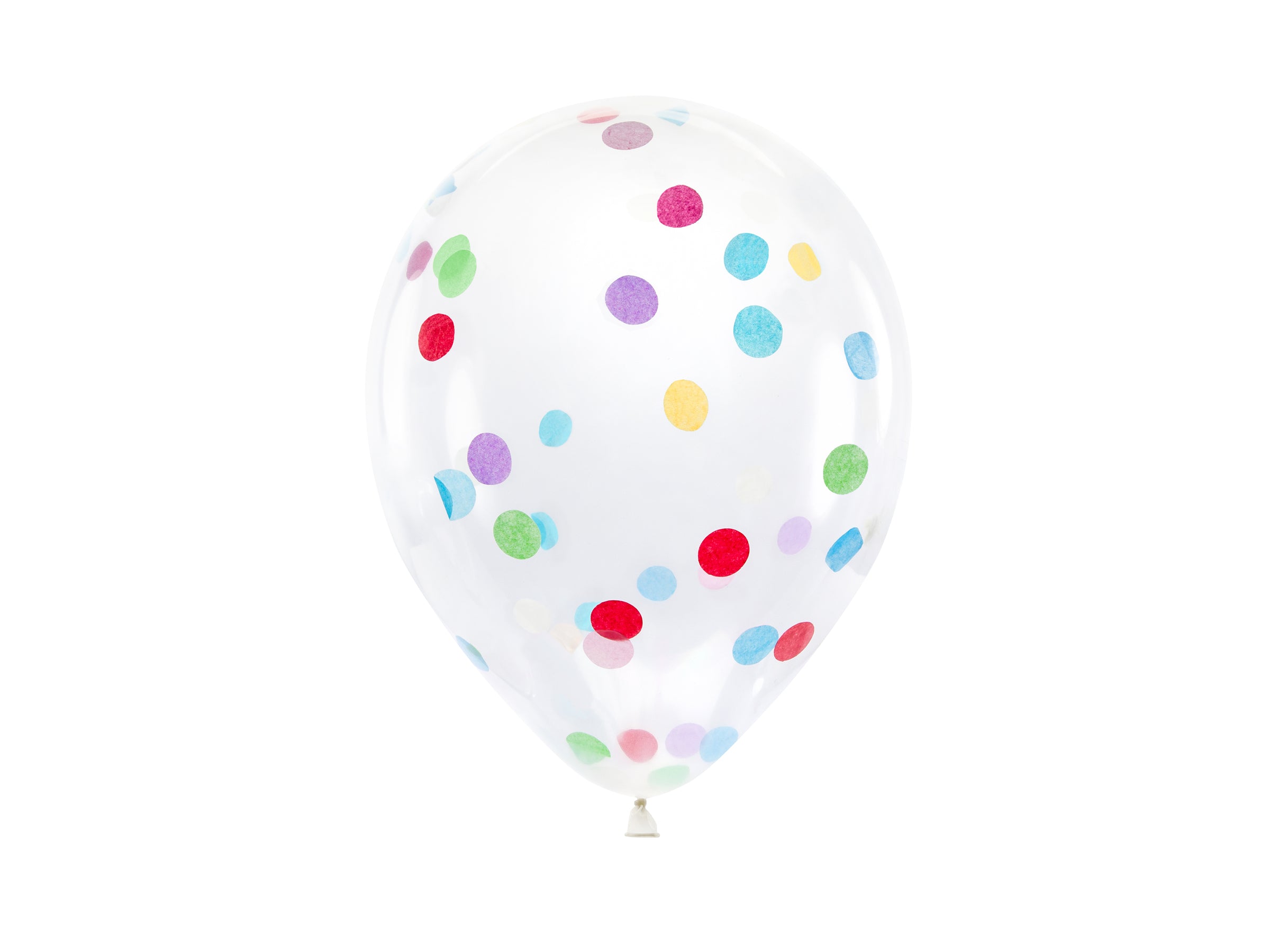 6 ballons en latex avec confettis de couleurs (30 cm)