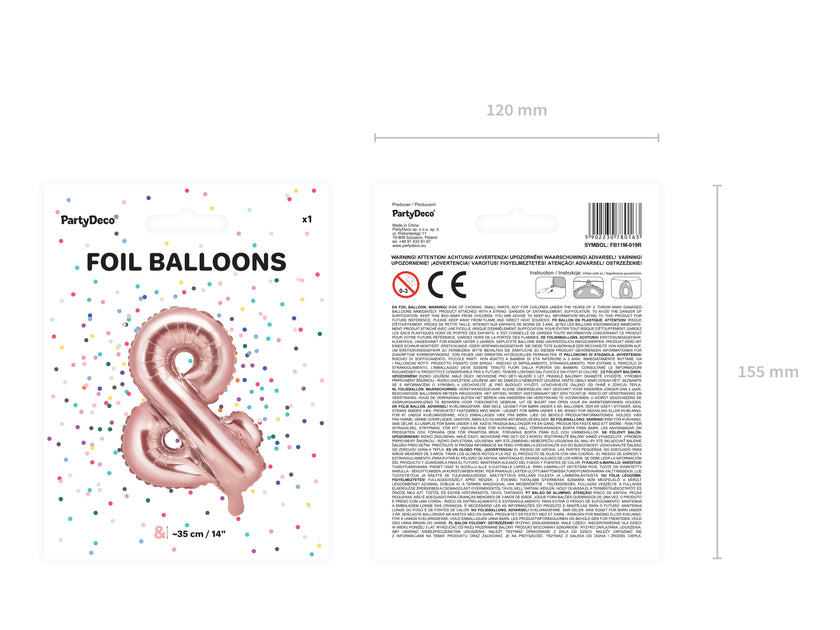 Ballon aluminium & rose gold