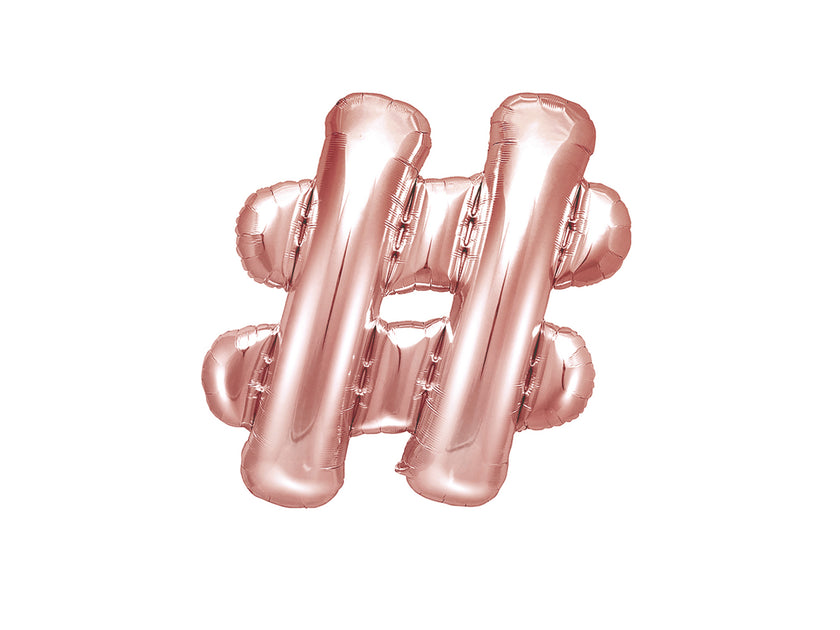 Ballon aluminium hashtag rose gold