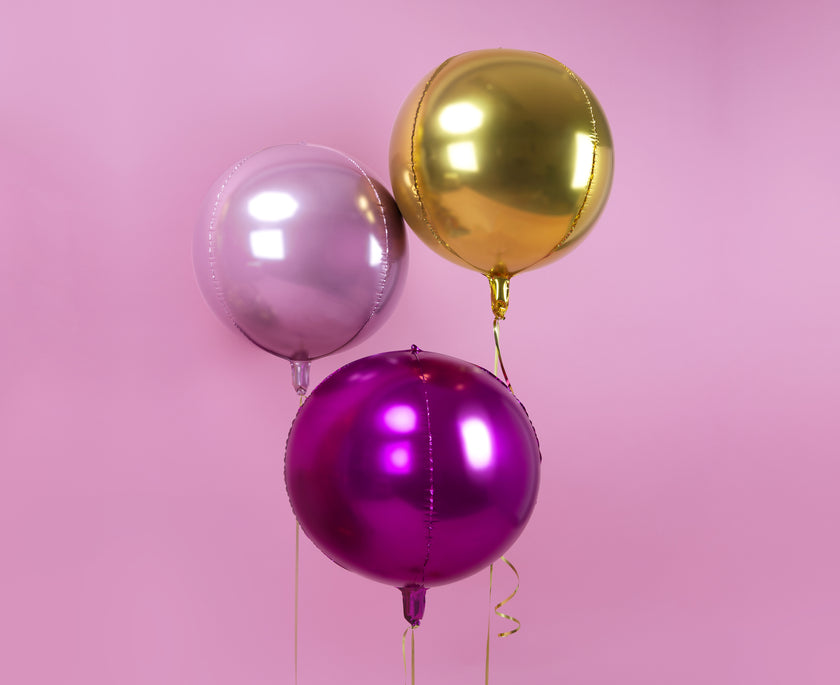 Ballon aluminium en forme de bulle rose léger