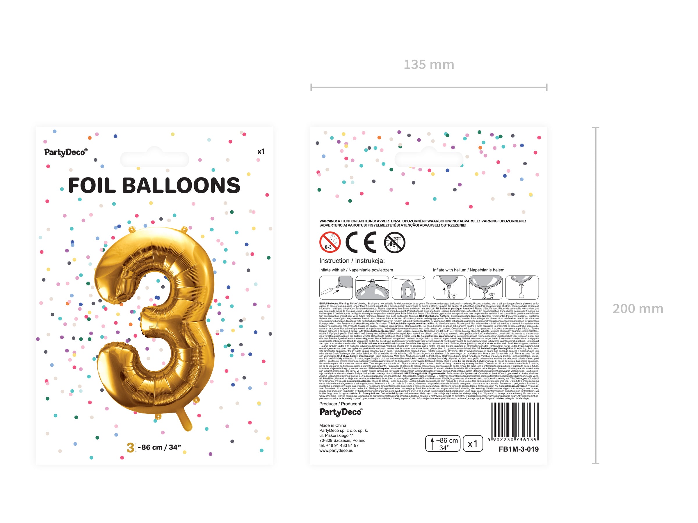 Ballon aluminium chiffre  