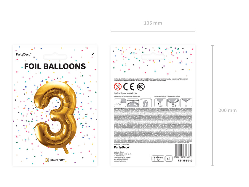 Ballon aluminium chiffre  