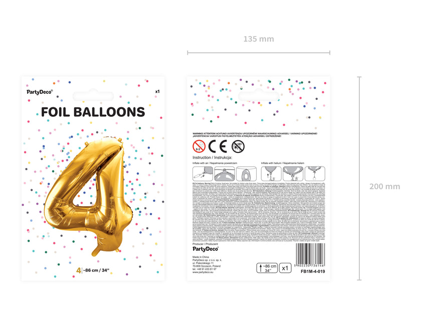 Ballon aluminium chiffre  