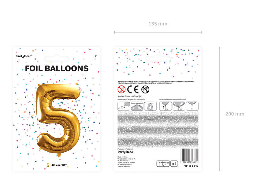 Ballon aluminium chiffre  