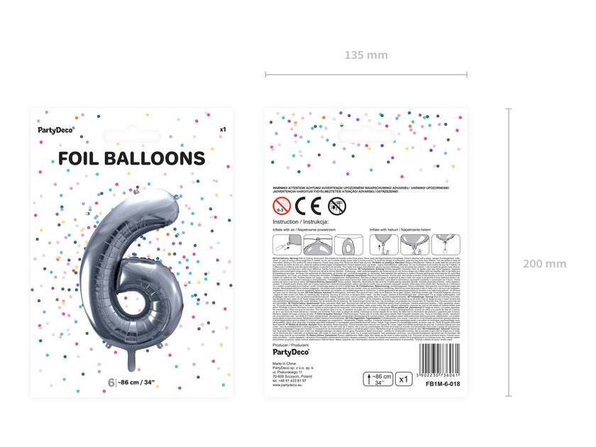 Ballon aluminium chiffre  