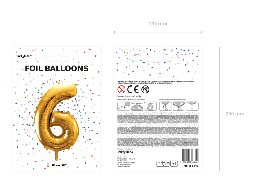 Ballon aluminium chiffre  