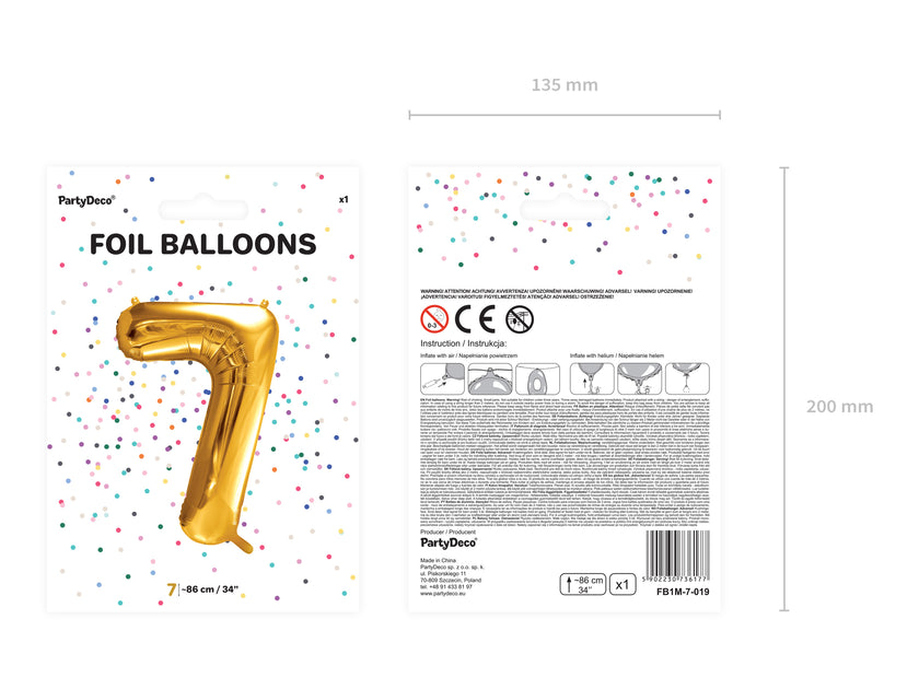 Ballon aluminium chiffre  