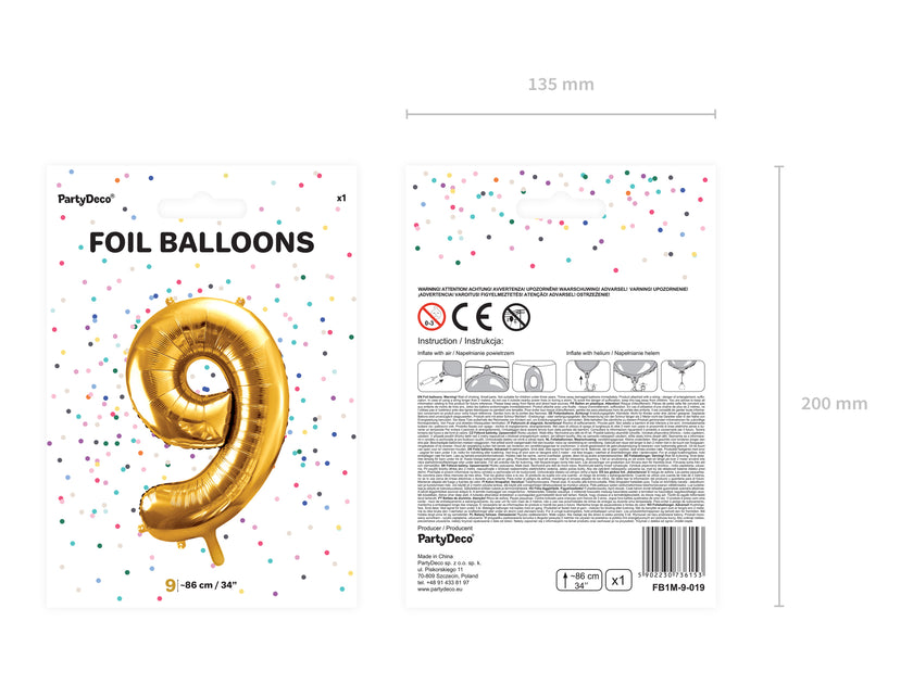 Ballon aluminium chiffre  
