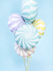 Ballon aluminium en forme de bulle bleu clair