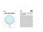 Ballon aluminium en forme de bulle bleu clair
