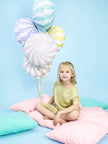 Ballon aluminium en forme de bulle rose clair