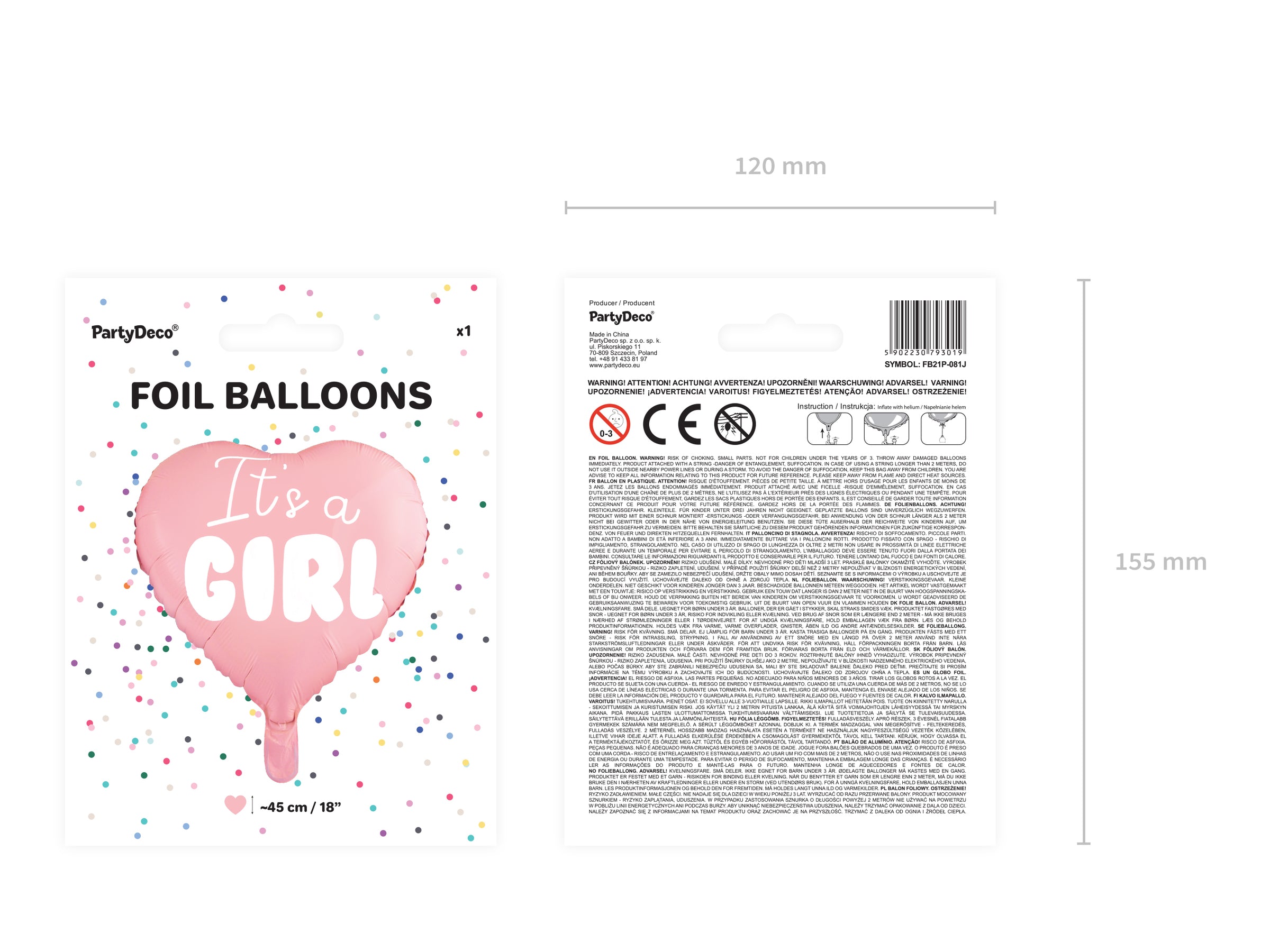 Ballon aluminium en forme de coeur 