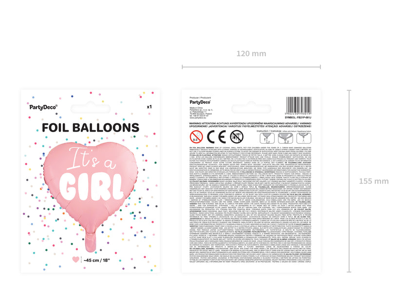 Ballon aluminium en forme de coeur 