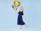 Ballon aluminium en forme de coeur argenté
