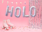 Ballon aluminium lettre O argenté à paillettes