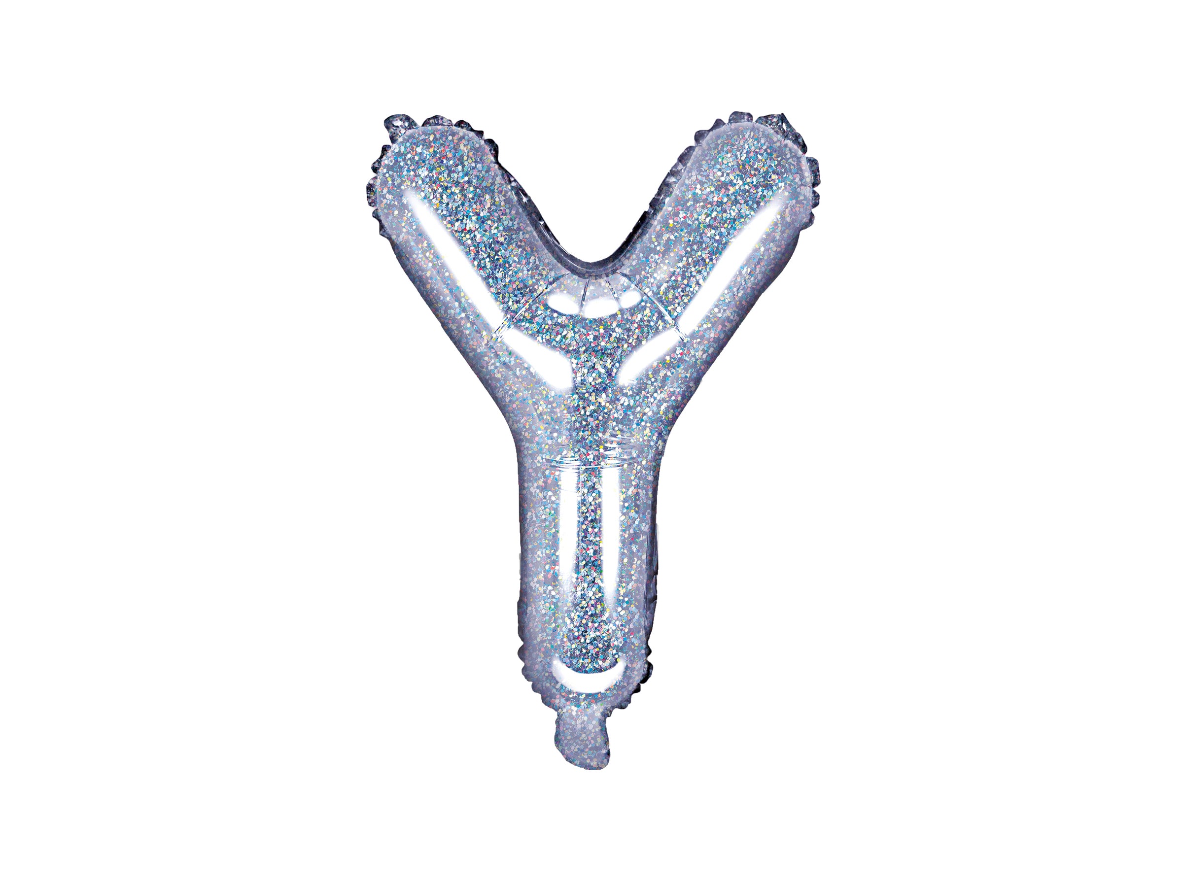 Ballon aluminium lettre et argenté à paillettes