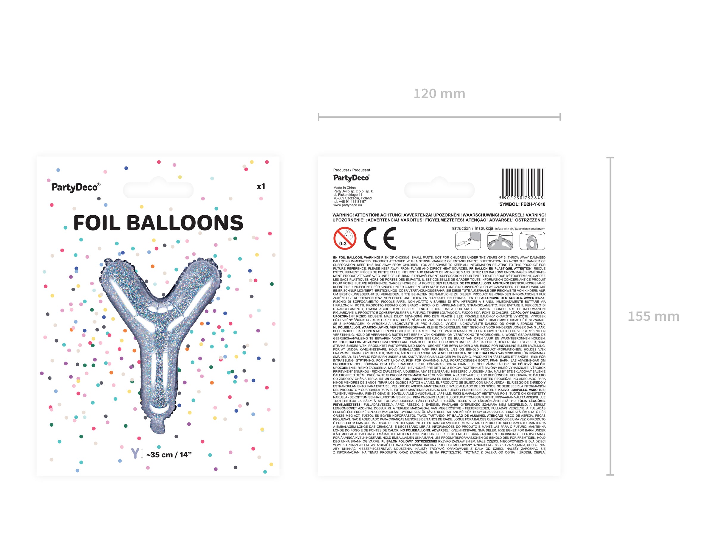 Ballon aluminium lettre et argenté à paillettes