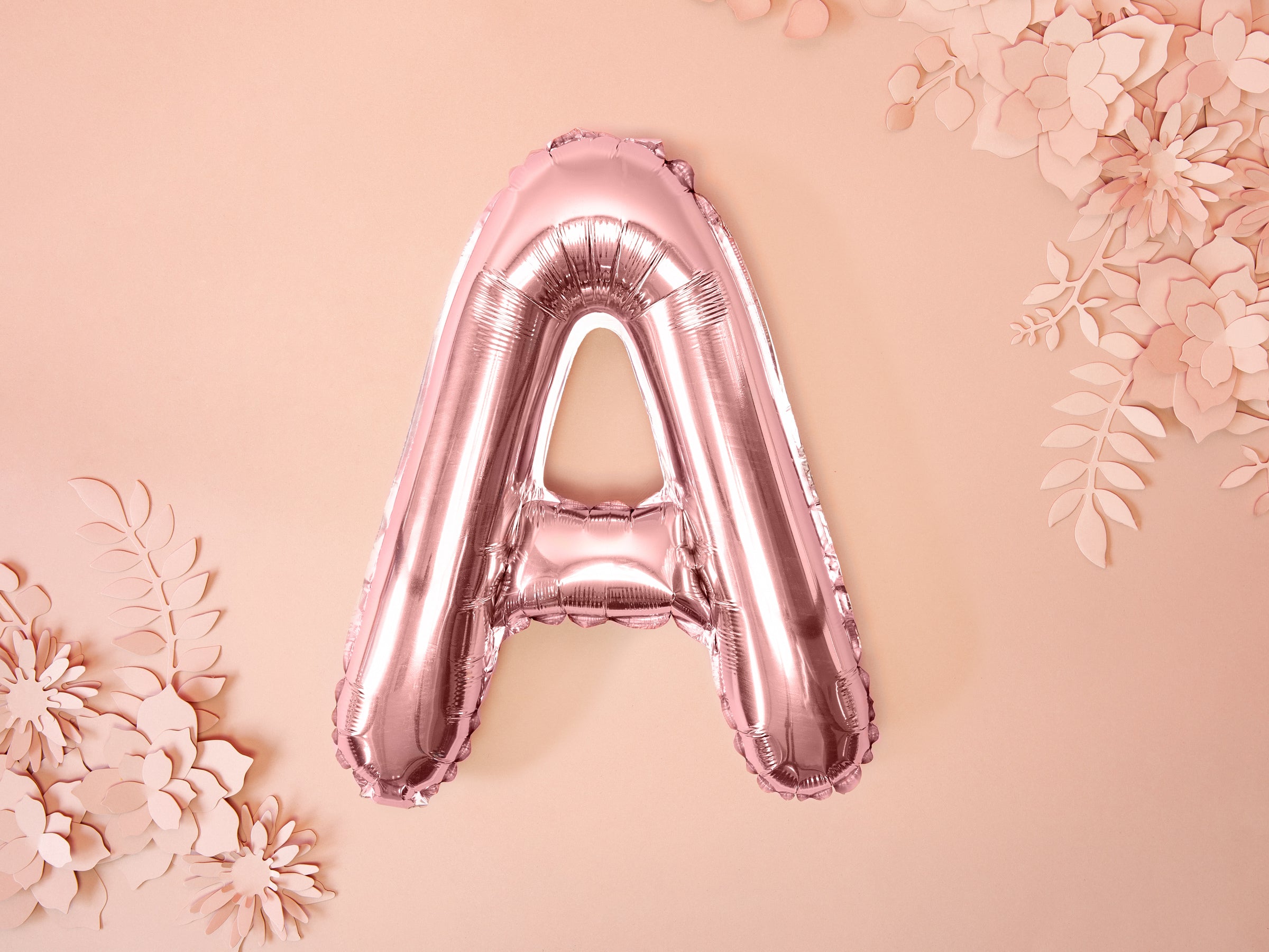 Ballon aluminium lettre A rose gold (35cm)