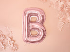 Ballon aluminium lettre B rose gold (35cm)
