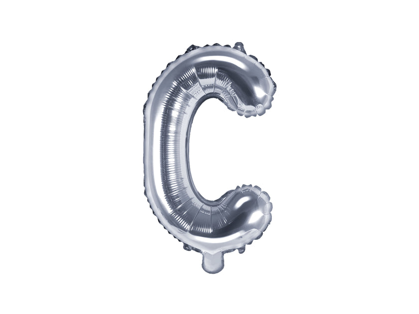 Ballon aluminium lettre C argenté