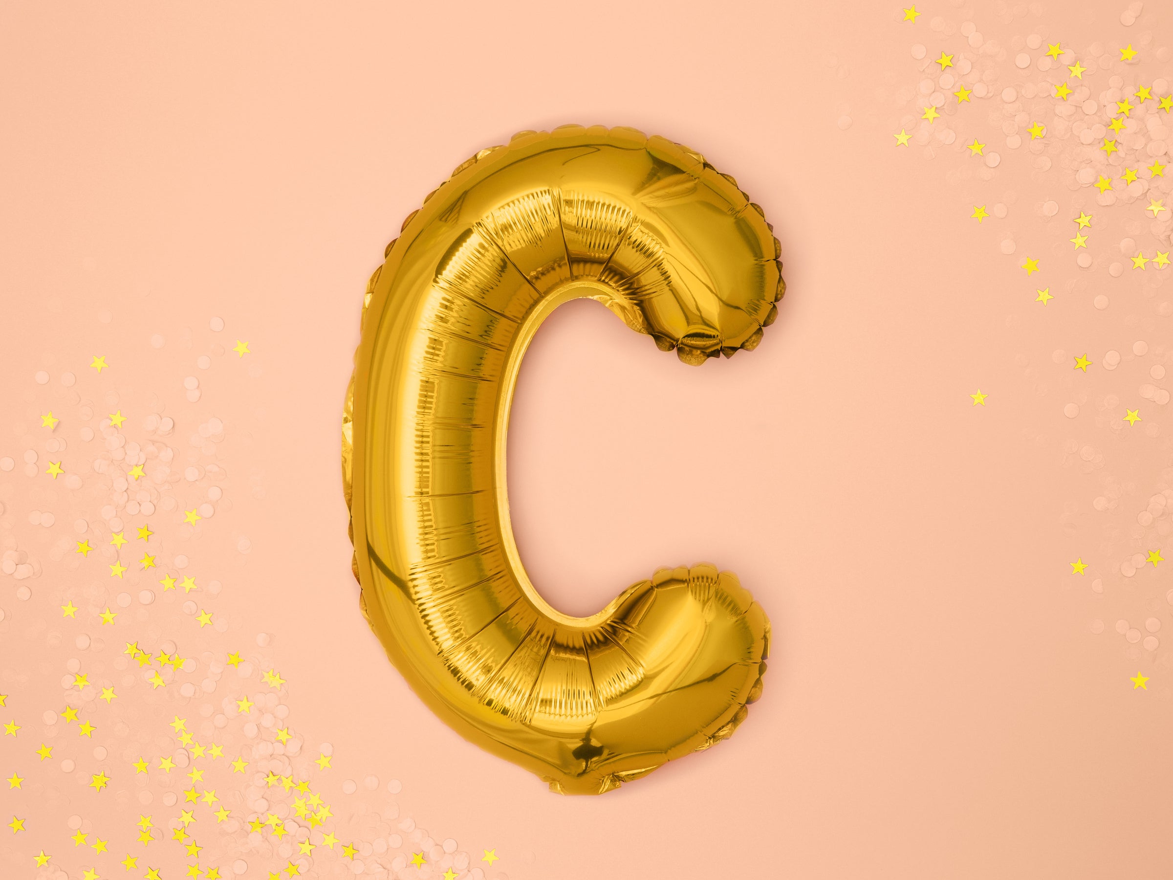 Ballon aluminium lettre C doré
