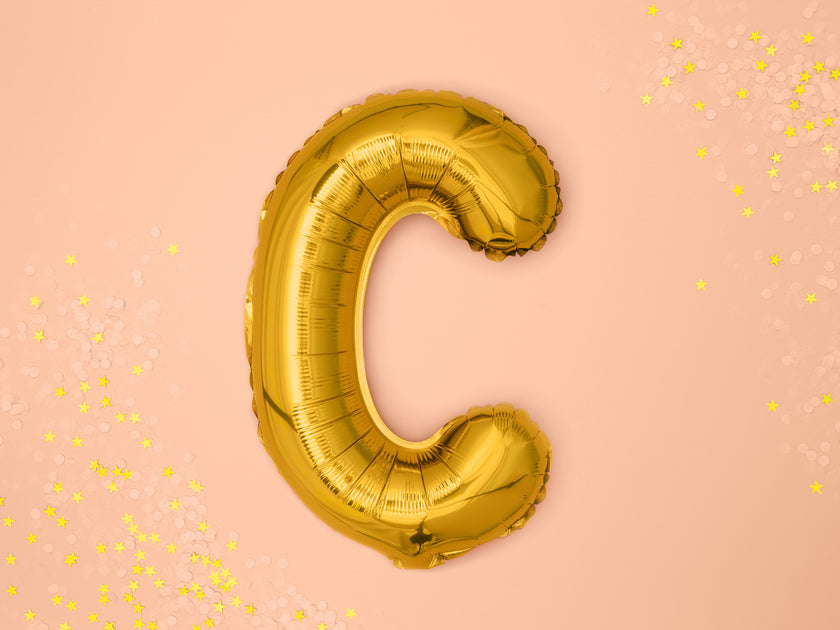 Ballon aluminium lettre C doré