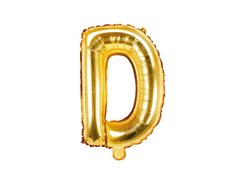 Ballon aluminium lettre D doré