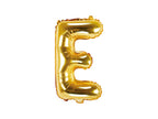 Ballon aluminium lettre E doré (35cm)